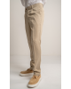 Παντελόνι 19V69 Italia Versace Abbigliamento Adriano μπεζ ΥΦΑΣΜΑΤΙΝΑ
