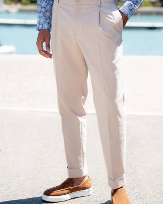 Παντελόνι Vittorio Macerino μπεζ