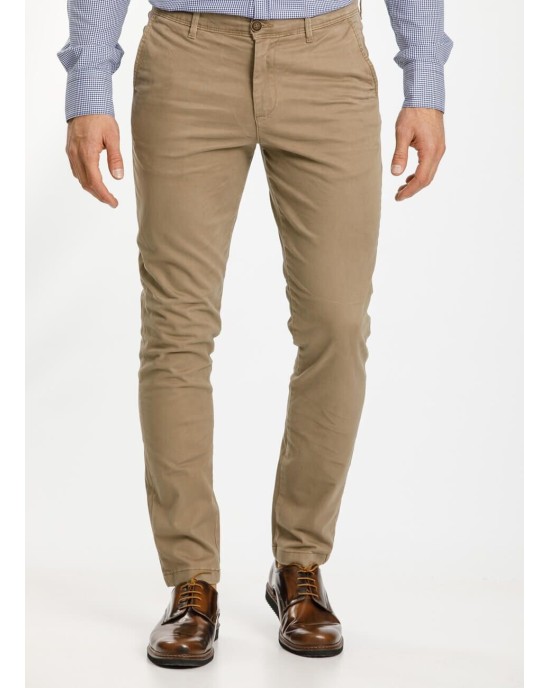 Παντελόνι chinos JACKnJONES Μπεζ Παντελόνι chinos JACKnJONES Μπεζ