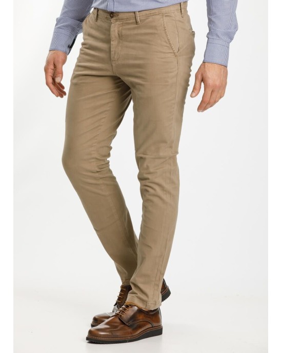 Παντελόνι chinos JACKnJONES Μπεζ Παντελόνι chinos JACKnJONES Μπεζ