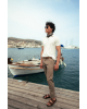 Παντελόνι Marcus καφέ ΥΦΑΣΜΑΤΙΝΑ