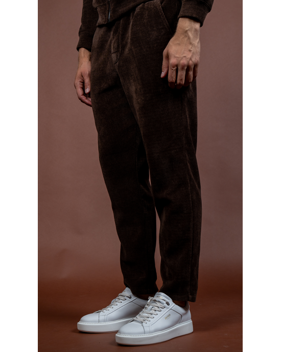 Παντελόνι Vittorio Avenzo καφέ CASUAL