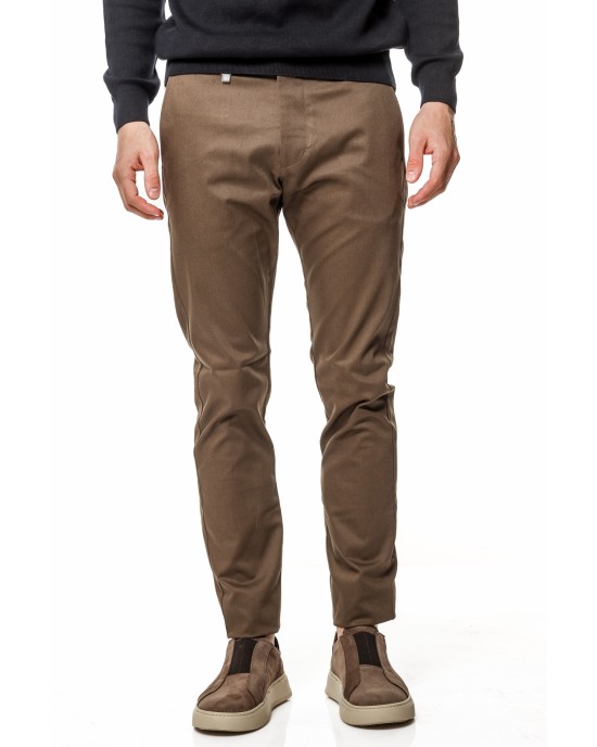 Παντελόνι Vittorio Como καφέ ΥΦΑΣΜΑΤΙΝΑ