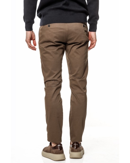 Παντελόνι Vittorio Como καφέ ΥΦΑΣΜΑΤΙΝΑ