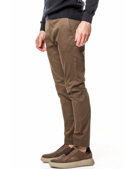 Παντελόνι Vittorio Como καφέ ΥΦΑΣΜΑΤΙΝΑ