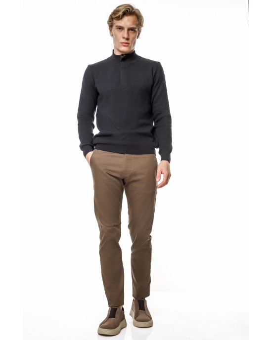 Παντελόνι Vittorio Como καφέ ΥΦΑΣΜΑΤΙΝΑ