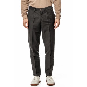 Παντελόνι 19V69 Italia Versace Abbigliamento Adriano γκρι σκούρο