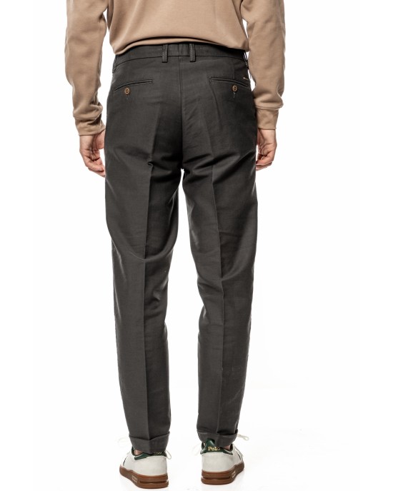 Παντελόνι 19V69 Italia Versace Abbigliamento Adriano γκρι σκούρο ΥΦΑΣΜΑΤΙΝΑ