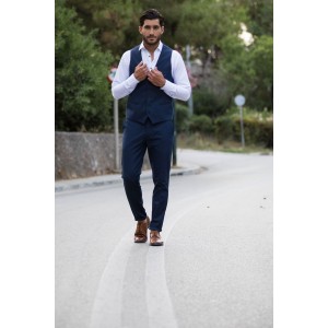 Παντελόνι Vittorio Morel μπλε Παντελόνι Vittorio Morel μπλε