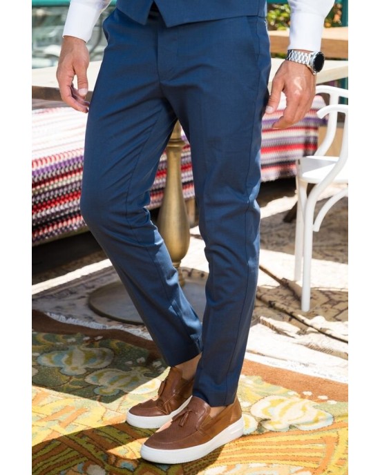 Παντελόνι Vittorio Ross μπλε
