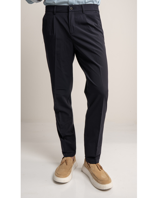 Παντελόνι 19V69 Italia Versace Abbigliamento Adriano μπλε ΥΦΑΣΜΑΤΙΝΑ