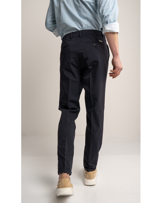 Παντελόνι 19V69 Italia Versace Abbigliamento Adriano μπλε ΥΦΑΣΜΑΤΙΝΑ