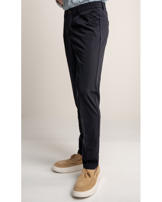 Παντελόνι 19V69 Italia Versace Abbigliamento Adriano μπλε ΥΦΑΣΜΑΤΙΝΑ