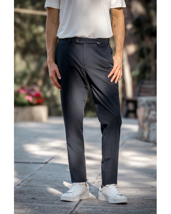 Παντελόνι Vittorio Azzuro μπλε ΥΦΑΣΜΑΤΙΝΑ