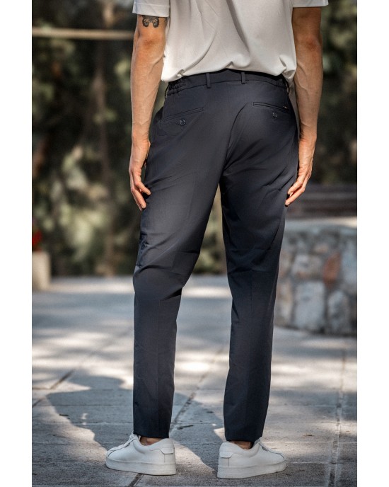 Παντελόνι Vittorio Azzuro μπλε ΥΦΑΣΜΑΤΙΝΑ