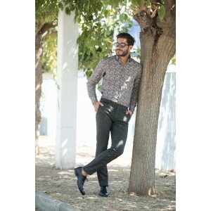 Παντελόνι Vittorio Como σε χακί σκούρα απόχρωση Παντελόνι Vittorio Como σε χακί σκούρα απόχρωση