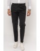 Παντελόνι 19V69 Italia Versace Abbigliamento Adriano μαύρο ΥΦΑΣΜΑΤΙΝΑ