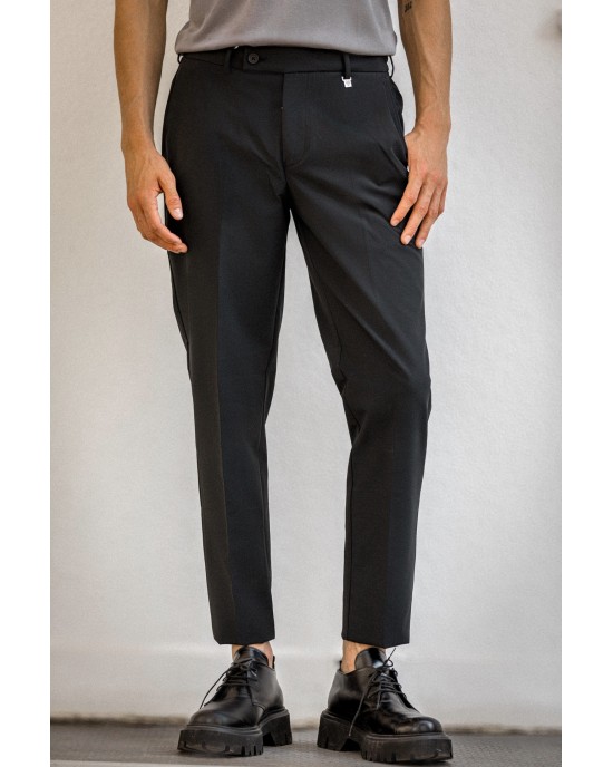Παντελόνι Vittorio Azzuro μαύρο ΥΦΑΣΜΑΤΙΝΑ
