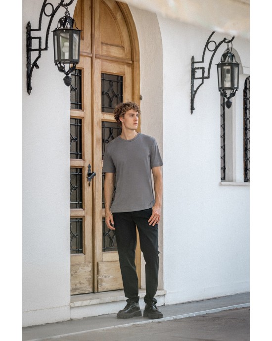 Παντελόνι Vittorio Azzuro μαύρο ΥΦΑΣΜΑΤΙΝΑ