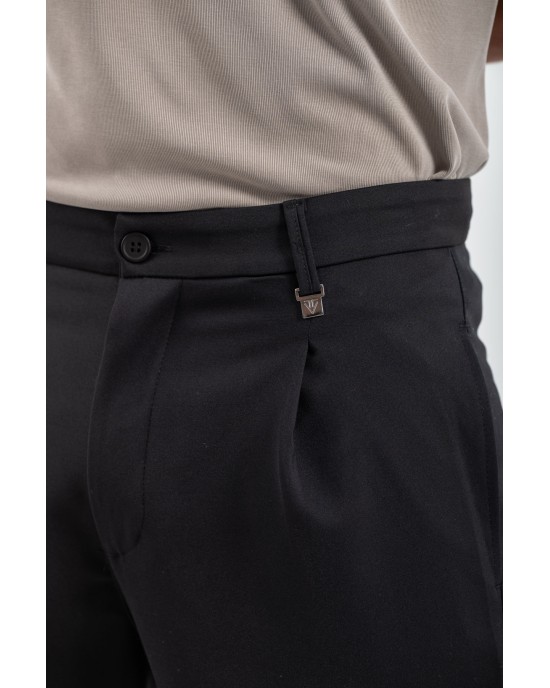 Παντελόνι Vittorio Maranelo μαύρο ΥΦΑΣΜΑΤΙΝΑ