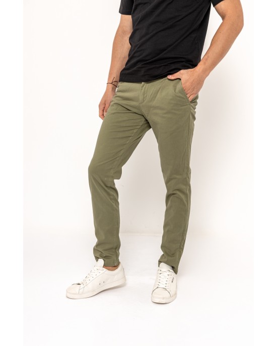 Παντελόνι JacknJones λαδί ΥΦΑΣΜΑΤΙΝΑ