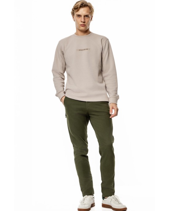 Παντελόνι JacknJones λαδί ΥΦΑΣΜΑΤΙΝΑ