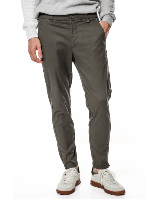 Παντελόνι Vittorio Alto λαδί ΥΦΑΣΜΑΤΙΝΑ