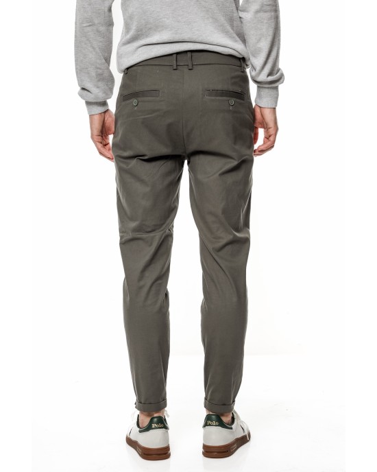 Παντελόνι Vittorio Alto λαδί ΥΦΑΣΜΑΤΙΝΑ