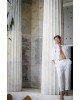 Παντελόνι Vittorio Bianco άσπρο ΥΦΑΣΜΑΤΙΝΑ