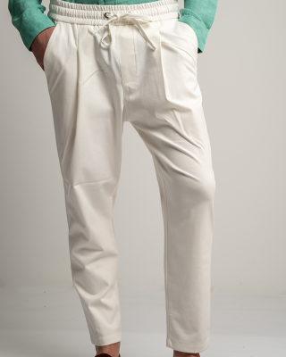 Παντελόνι Vittorio Jenoa άσπρο