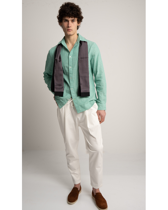 Παντελόνι Vittorio Jenoa άσπρο CASUAL