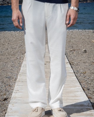 Παντελόνι Vittorio Piro άσπρο