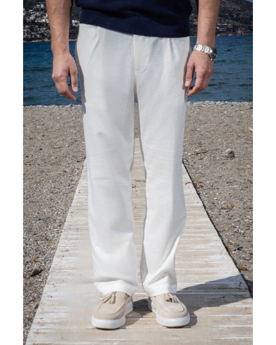 Παντελόνι Vittorio Piro άσπρο CASUAL