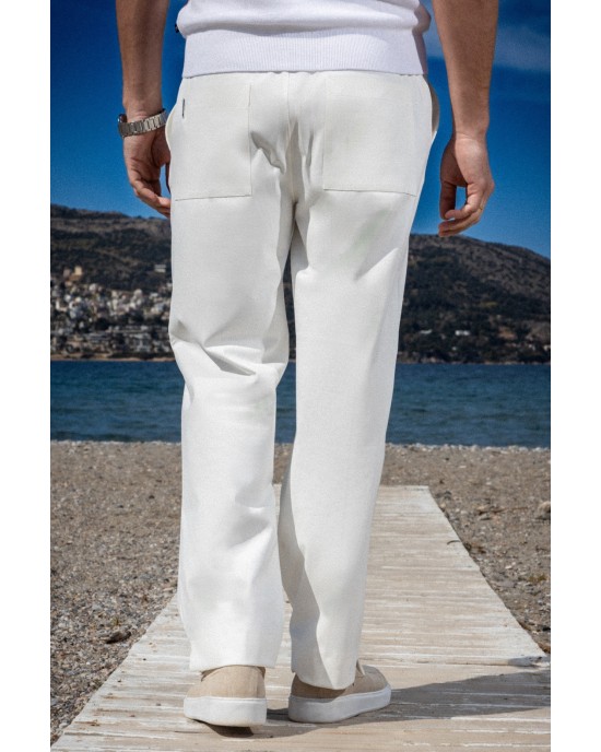Παντελόνι Vittorio Severo άσπρο CASUAL