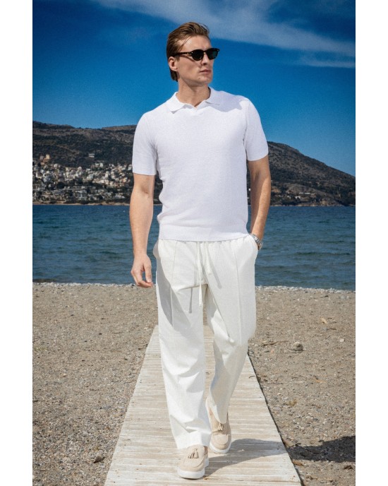 Παντελόνι Vittorio Severo άσπρο CASUAL