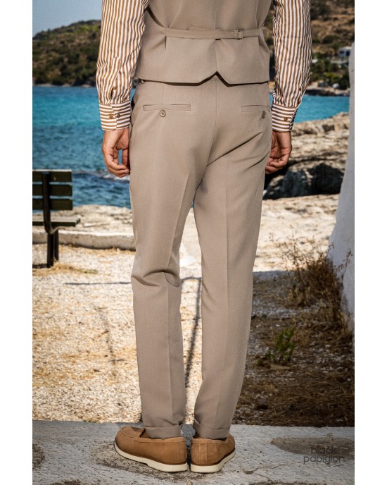 Παντελόνι Montavero μπεζ CASUAL