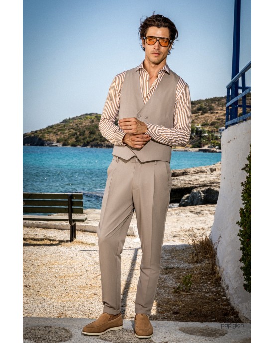Παντελόνι Montavero μπεζ CASUAL