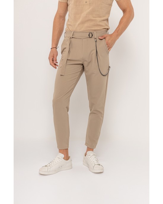 Παντελόνι Rebel μπεζ CASUAL