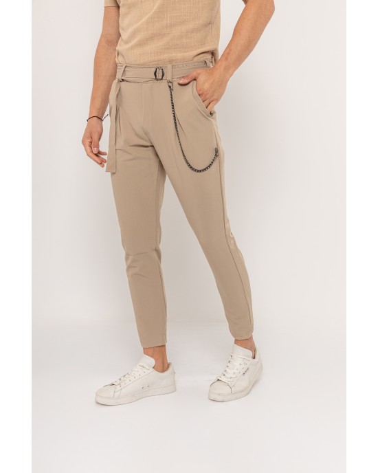 Παντελόνι Rebel μπεζ CASUAL