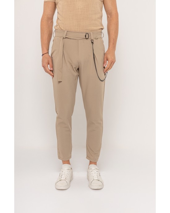 Παντελόνι Rebel μπεζ CASUAL
