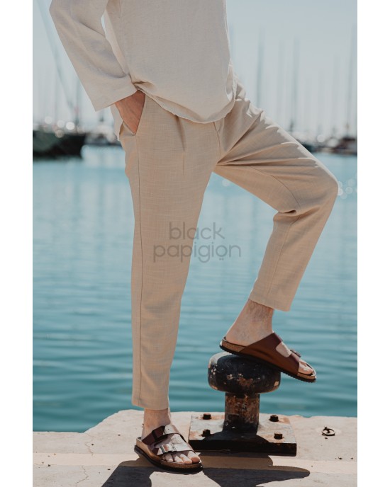 Παντελόνι Vittorio Monteri μπεζ CASUAL