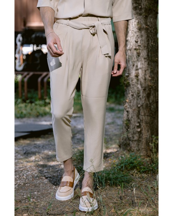 Παντελόνι Vittorio Aviano μπεζ CASUAL