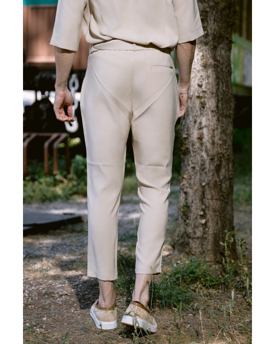 Παντελόνι Vittorio Aviano μπεζ CASUAL