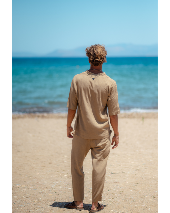 Παντελόνι Vittorio Spiaggia μπεζ CASUAL
