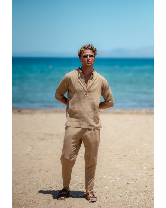 Παντελόνι Vittorio Spiaggia μπεζ CASUAL