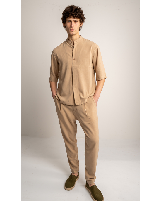 Παντελόνι Vittorio Morrone μπεζ OVERSHIRT