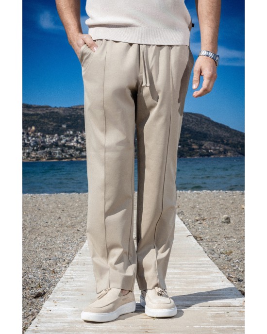 Παντελόνι Vittorio Severo μπεζ CASUAL