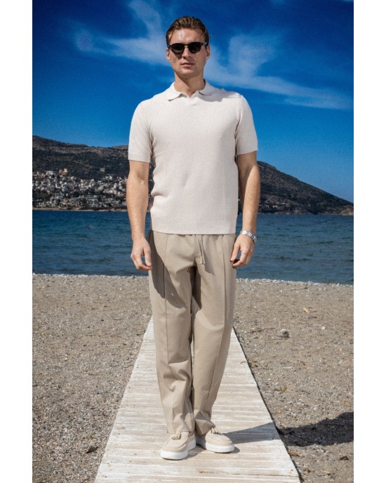 Παντελόνι Vittorio Severo μπεζ CASUAL