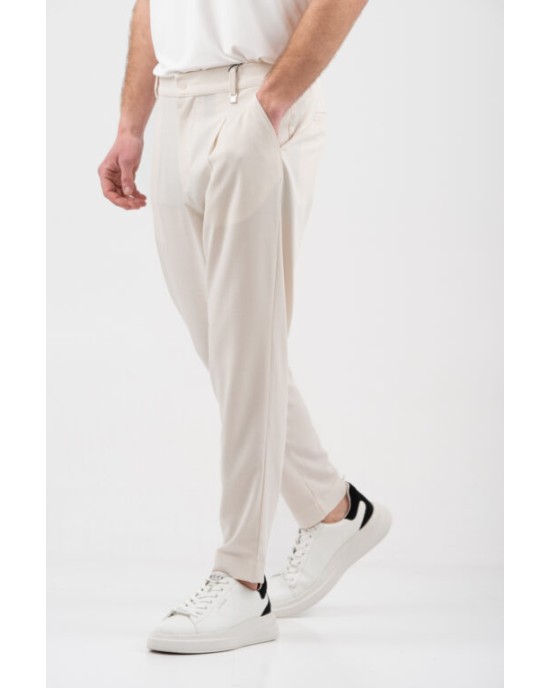 Παντελόνι Vittorio Morrone μπεζ OVERSHIRT