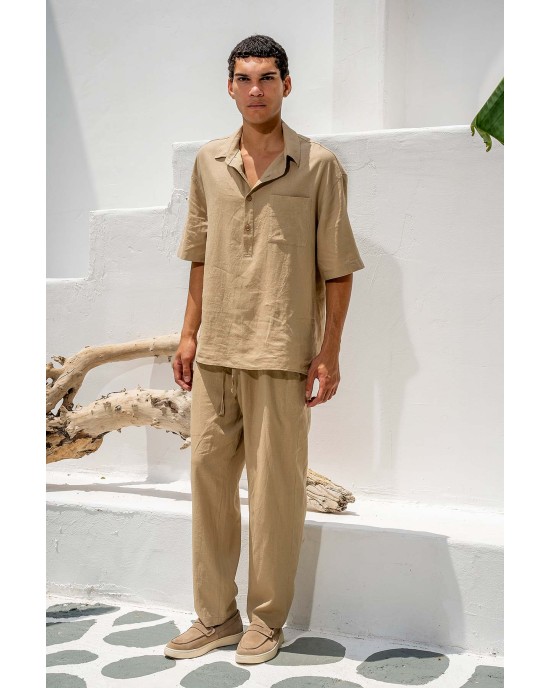 Παντελόνι Vittorio Bali μπεζ CASUAL